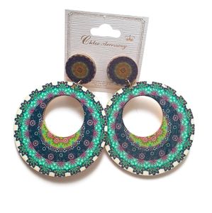 Chloe Accessory Big Wooden Circles Earrings